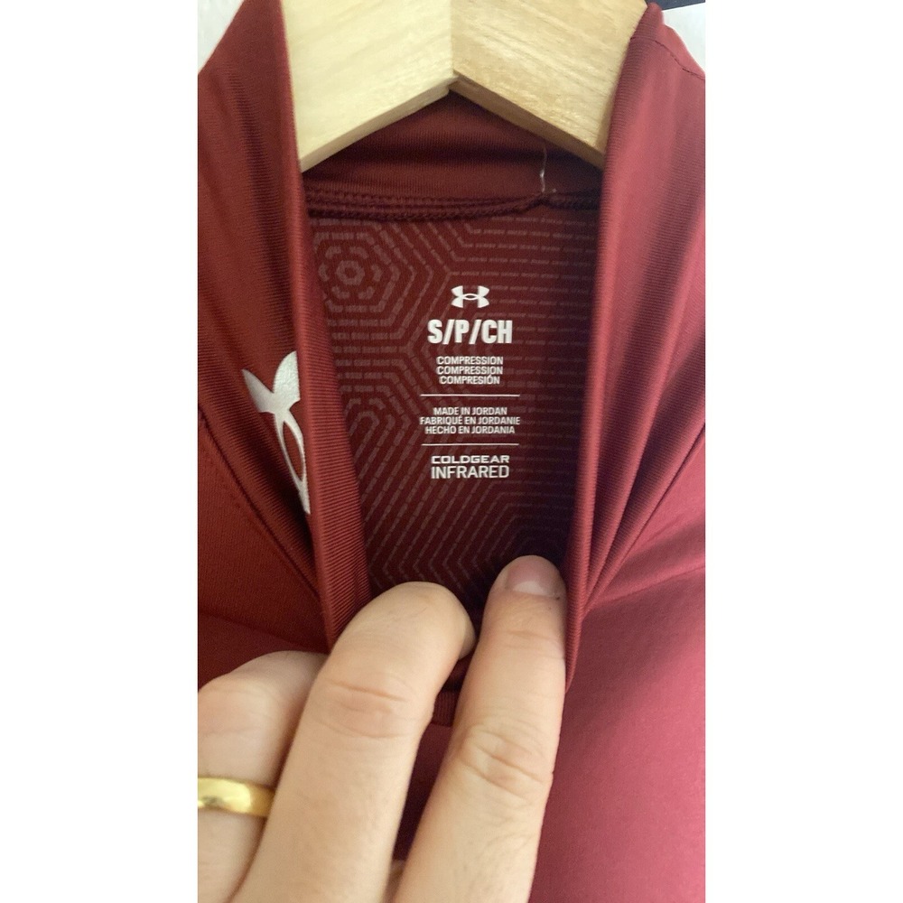 Under Armour Men's ColdGear® Elite Mock Long Sleeve Red Size Small NWT 1386942 - Picture 3 of 6